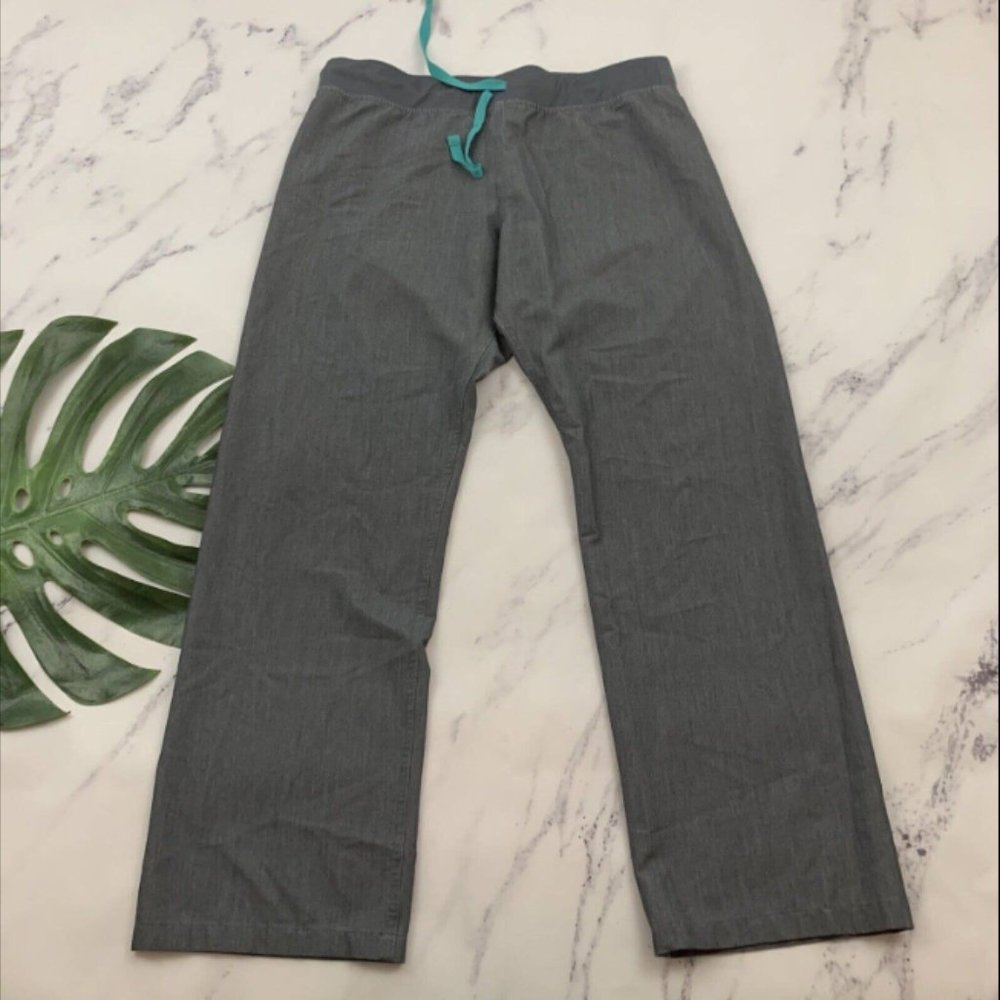 Figs Womens Livingston Basic Scrub Pants Size L Gray Straight Leg T21003
